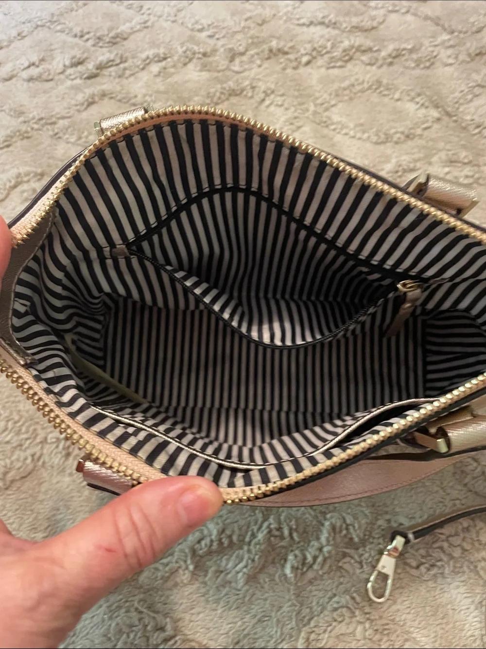 kate spade Metallic Rose Gold Handbag